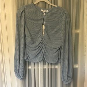 Frame Women's Blue Ruched Top